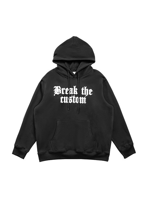 Men's Vintage Print Drawstring Oversized Hoodie-1